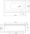 Акриловая ванна Cezares Eco 130x70 - превью 1