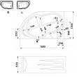 Акриловая ванна Creto Doris 160х100 R - превью 2
