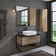 Тумба с раковиной Comforty Кёльн 90-1 дуб темный с черной столешницей (раковина T-Y9378) - превью 2