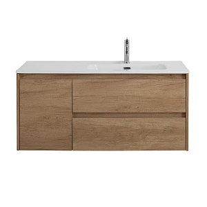 Тумба с раковиной Belbagno Kraft 100 R подвесная, Rovere Nebrasca Nature
