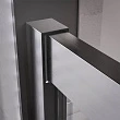 Душевой уголок Veconi Premium Trento PTC-20GR 100x80x200 см, профиль брашированный графит, стекло прозрачное - превью 2