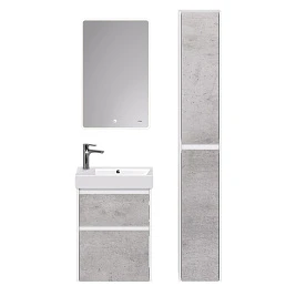 Мебель для ванной Dreja Slim 65 белый/бетон