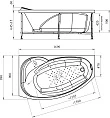 Акриловая ванна Radomir Vannesa София L 170x100 - превью 2