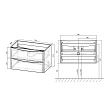 Тумба для комплекта Vincea Paola 800 подвесная, 2 ящика, R.Wood - превью 1
