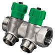 Коллектор Tiemme 1&quot; х 1/2&quot;, хромированный, 2 выхода - превью 1