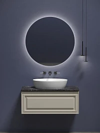 Мебель для ванной Sancos Very 100 подвесная, столешница black sky, Beige Soft (без отверстия под смеситель)