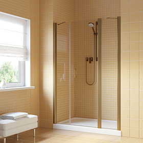 Душевая дверь в нишу Vegas-glass  EP-2F LUX 160 05 CRYSTALVISION R