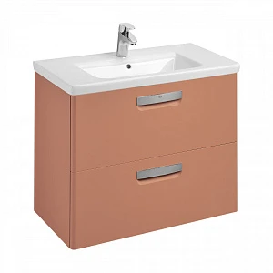 Тумба с раковиной Roca The Gap Original 80 подвесная, 2 ящика, терракот
