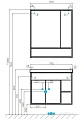 Тумба с раковиной Акватон Флай 80 белый/дуб крафт - превью 2