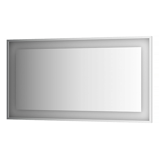 Зеркало EVOFORM LEDSIDE BY 2209 в багетной раме со светильником 140x75 см серое