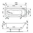 Акриловая ванна Vagnerplast Penelope 170x70 см VPBA177PEN2E-04 - превью 1
