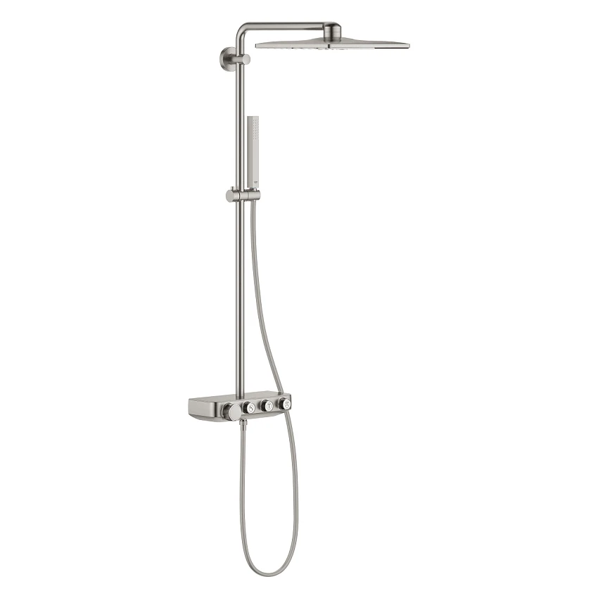 Душевая стойка Grohe Euphoria SmartControl 310 Duo Cube 26508DC0 с термостатом суперсталь