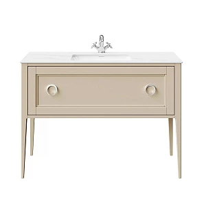 Тумба с раковиной и столешницей Kerama Marazzi Plaza Classic 120 напольная, 1 ящик, капучино