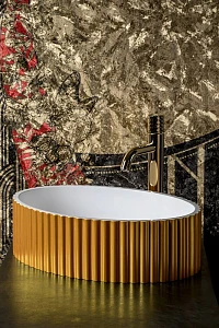 Раковина накладная Boheme Canale 878-G золото