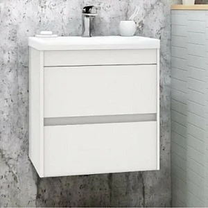 Тумба с раковиной Art&Max Family 50 подвесная, 2 ящика, Bianco Lucido
