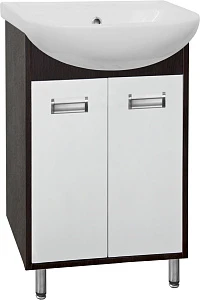 Тумба с раковиной Style Line Эко Стиль W №9 50 белая/венге