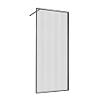 Душевая перегородка Vincea Walk-In VSW-1HP80FLGM, 80х200, вороненая сталь, стекло рифленое - превью 1