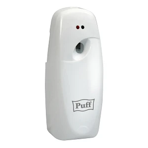 Освежитель воздуха автоматический Puff-6110, белый, флакон EUR0 300 мл или 250 мл, 9х10х22 см