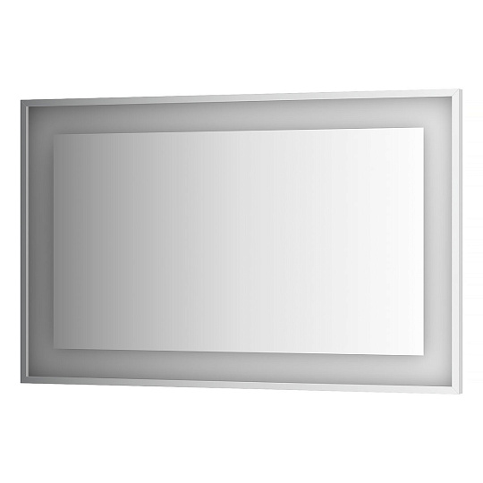 Зеркало EVOFORM LEDSIDE BY 2207 в багетной раме со светильником 120x75 см серое