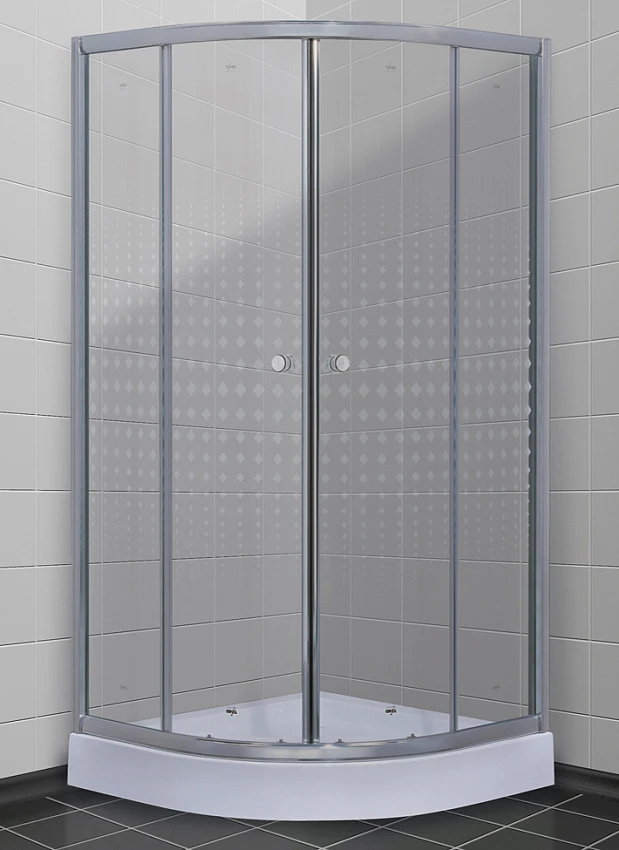 Душевой уголок Timo TL-9001 Romb Glass с поддоном, 90x90x200 см