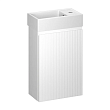 Тумба с раковиной Wellsee WC Area 40 подвесная, белый матовый