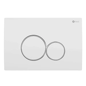 Кнопка смыва Point Виктория PN44061WC двухрежимная, белая/хром