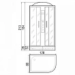 Душевая кабина River Dunay 120/80/24 ТН L с поддоном - превью 1