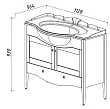 Тумба для комплекта Belux Афины 110 Н105-01 серая матовая - превью 2