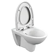 Комплект Cersanit Parva CO DPL EO унитаз slim+ инсталляция BLACK+ кнопка LEON, хром глянцевый - превью 1