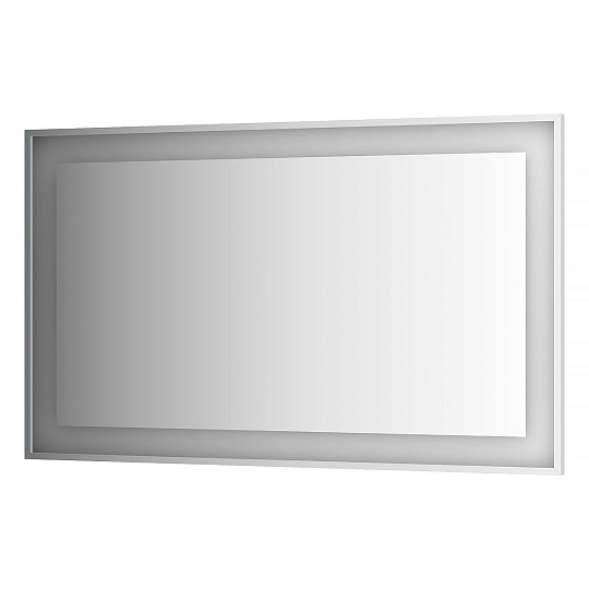 Зеркало EVOFORM LEDSIDE BY 2213 в багетной раме со светильником 150x90 см серое