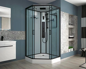 Душевая кабина Niagara Premium NG-6901-01GD BLACK 90х90х220 черная