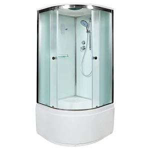 Душевая кабина AvaCan D511SEL, 110х110х220 см, стекло матовое, профиль хром