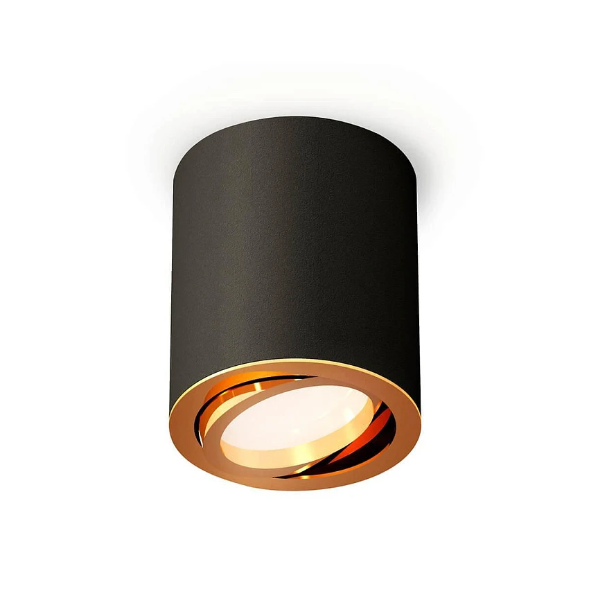 Комплект накладного поворотного светильника Ambrella light XS7422003 SBK/PYG черный песок/золото жел