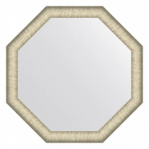 Зеркало в багетной раме EVOFORM OCTAGON BY 7423 брашированное серебро 59 мм 70x70