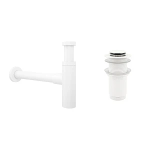 Акционный набор 2 в 1 Wellsee Drainage System 182123002, сифон для раковины, донный клапан, матовый