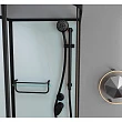 Душевая кабина Frank F412/2R Black 120x80x215 см, стекло прозрачное, профиль черный - превью 2