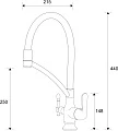 Смеситель для кухонной мойки Zorg Sanitary ZR 346-6 YF - превью 1