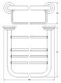 Полка FBS Standard STA 043 для полотенец 70 см - превью 2