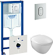 Унитаз подвесной Jacob Delafon Presquile E4440 + инсталляция для унитазов Grohe Rapid SL 38929000