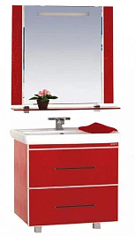 Мебель для ванной Misty Гранд Lux 70 напольная, с 2-мя ящиками, бордо Croco