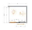 Душевой уголок Cezares Molveno MOLVENO-AHF-31-90/80-C-CR-IV 90х80х195 см, профиль хром, стекло прозрачное - превью 2