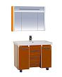 Мебель для ванной Misty Джулия Qvatro 120 с 3-мя ящиками, конус, оранжевая