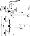 Смеситель Aquanet Bath & basin SD91669A универсальный - превью 1