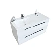 Тумба для комплекта Sanvit Соната 2 100 L подвесная, 2 ящика,  белая - превью 2