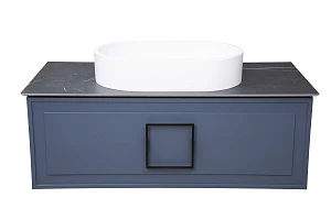 Тумба со столешницей La Fenice Cubo 100 подвесная, синяя