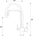 Смеситель для кухонной мойки Zorg Sanitary ZR 342-8 YF White - превью 1