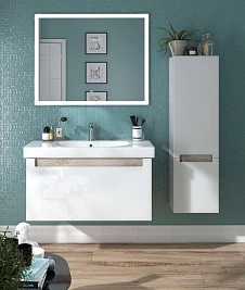 Мебель для ванной Kerama Marazzi Buongiorno Plus 100 подвесная, белый, дуб кантри