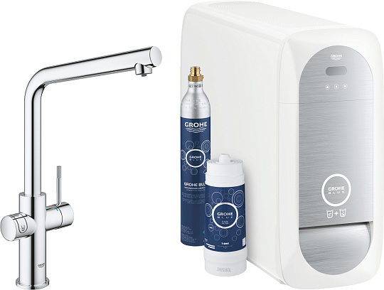 Смеситель для кухонной мойки Grohe Blue Home 31454000  с фильтром и охладителем-карбон
