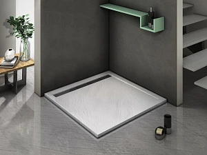 Поддон для душа WeltWasser WW TRS 90 STONE-WT 90х90 белый с сифоном