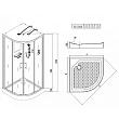 Душевая кабина Esbano Elegancia ESKL100CR 100x100x210 см, с крышей и LED освещением - превью 1